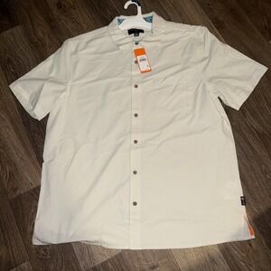 Margaritaville Men's Short Sleeve GRAY DAWN Button Up L Shirt NWT UPF